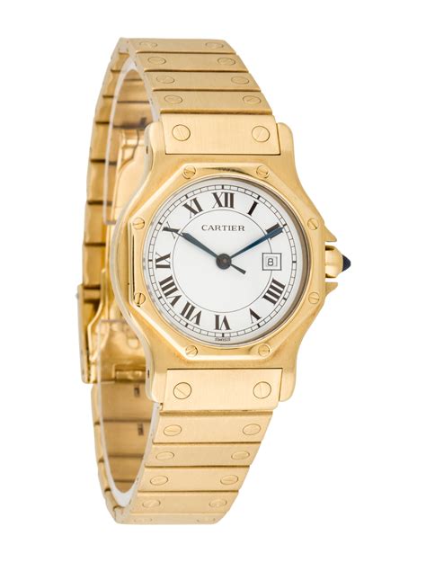 cartier santos octagon sizes|cartier santos octagon watch price.